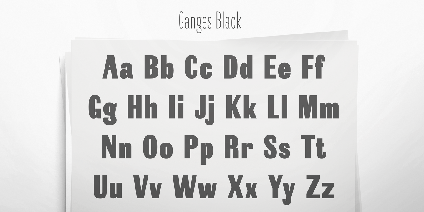 Ganges Ultra Light Font preview
